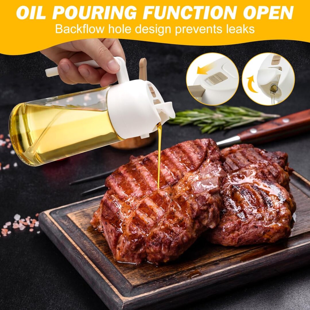 2 Pack Oil Dispenser And Sprayer Bottle - Image 3