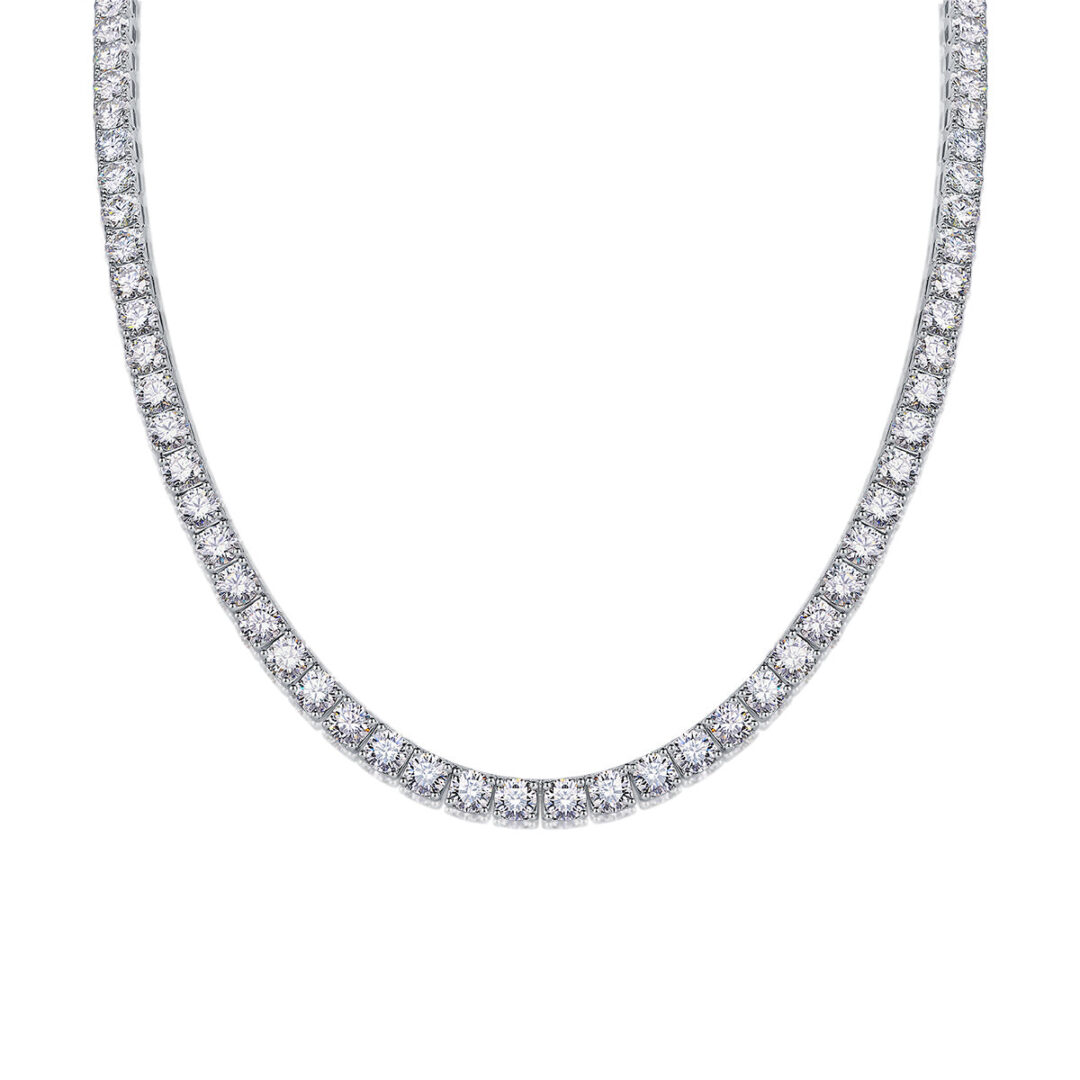 Endless Stream Of Stars 0.5ct Luxury Fashion Mossan Diamond S925 Silver Necklace