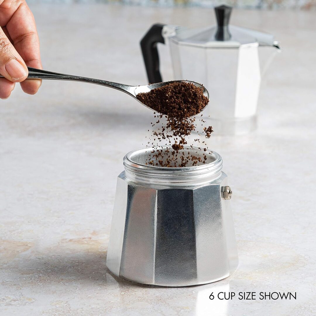 Classic Stovetop Espresso and Coffee Maker, Moka Pot for Italian and Cuban Café Brewing - Image 3