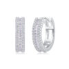 Woven Light Luxury Fashion Diamond Earrings Stud Inlaid With Mosan Diamond Silver Ornaments