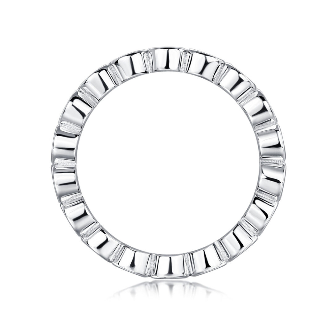 Diamond Ring Luxury Fashion Set Moissanite Silver Ring - Image 4