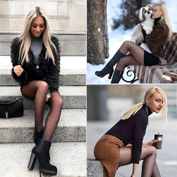 Warm fleece-lined tights - Image 6