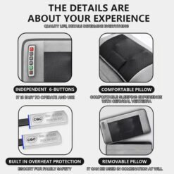 Alternative view of Shiatsu Massage Mat with Heat – Relaxing Full-Body Electric Mattress Pad