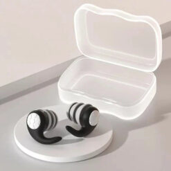 Noise Cancelling Silicone Earplugs for Sleeping ORTOREX black jpg