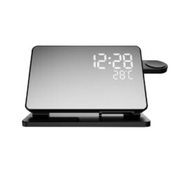 3-in-1 Fast Charging Dock | Premium Wireless Fast Charging Dock with Alarm Clock | for Apple iPhone, Watch & AirPods