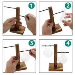 Wooden Frame Hydroponic Plant Vase 5