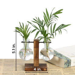 WoodenFrame Hydroponic PlanVase 2