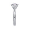 Classic Six-prong Mossan Diamond Silver Open Ring And Fixed Ring