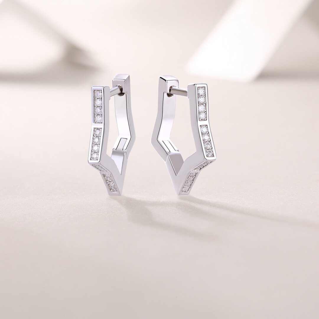 Galaxy Wandering Diamond Set Moissanite Silver Earrings Luxury Fashion Diamond Earrings Stud Earrings - Image 4