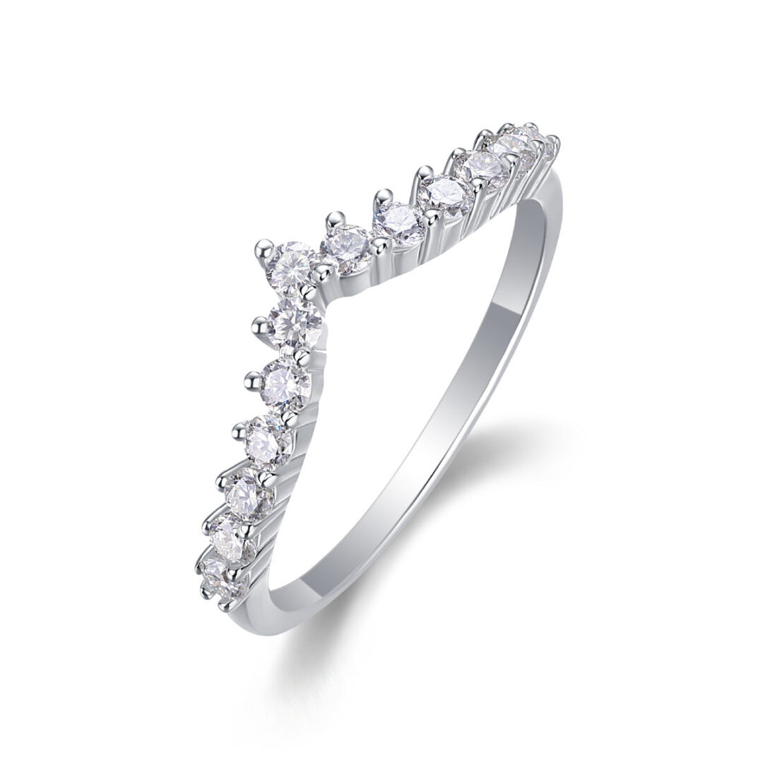 Crown Diamond Ring Luxury And Stylish Moissanite Silver Ring - Image 4