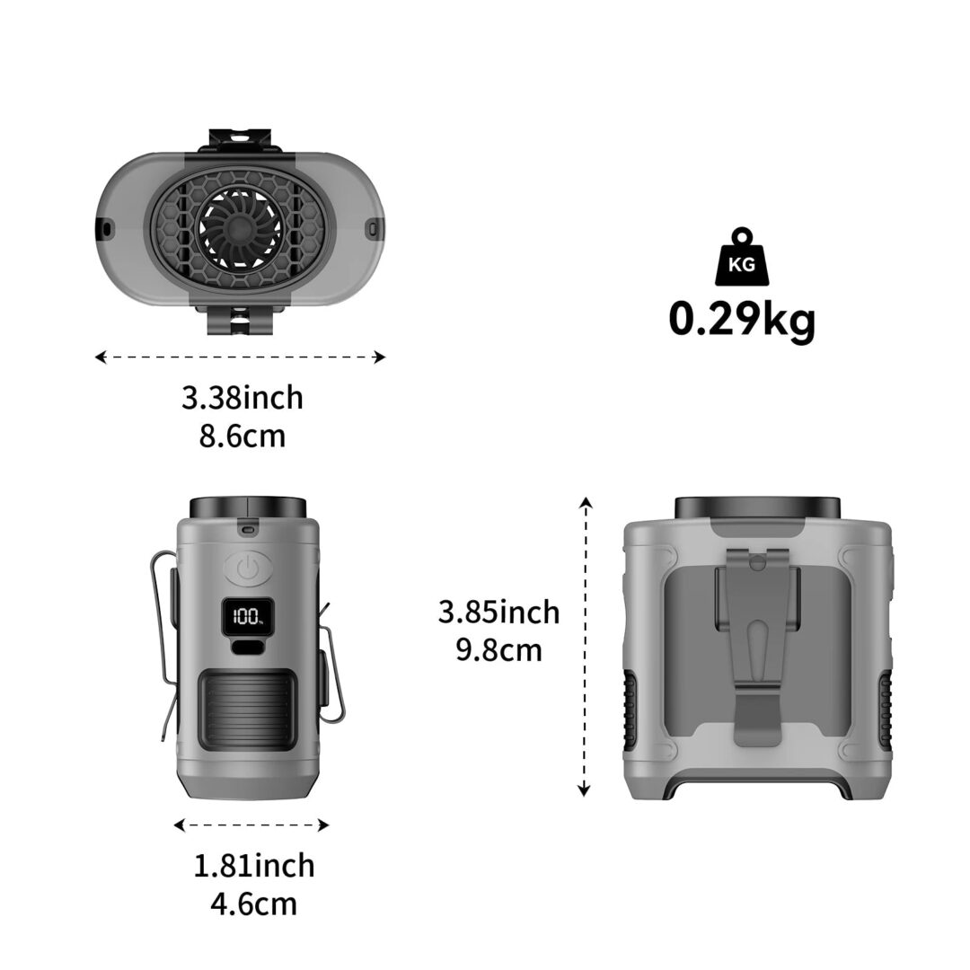10000mAh Outdoor Portable Waist Fan - Image 2