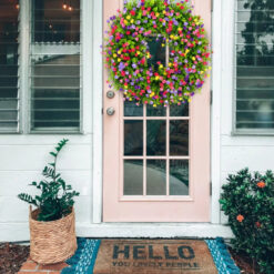 Artificial Colorful Wildflower Spring Wreath