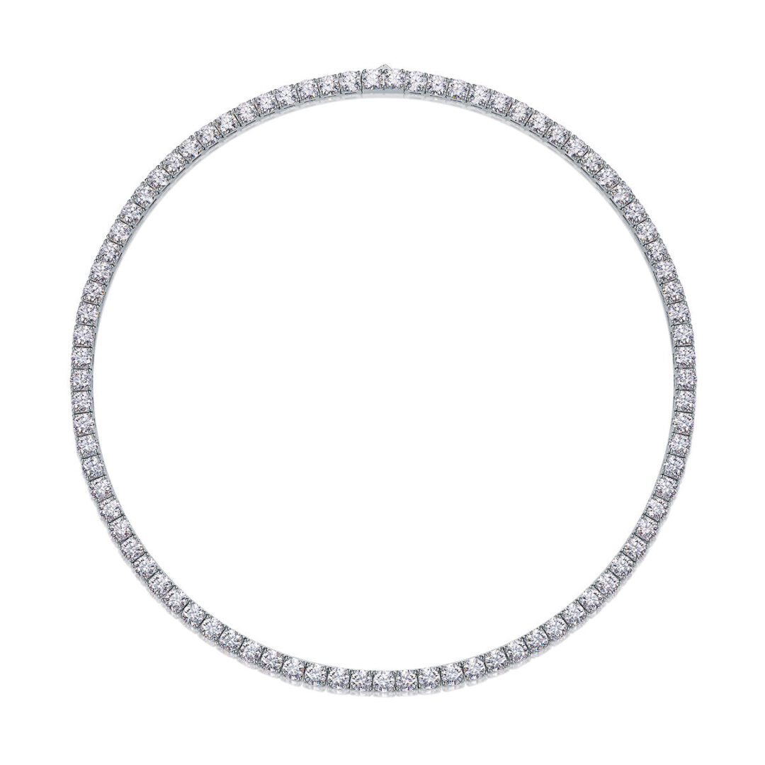 Endless Stream Of Stars 0.5ct Luxury Fashion Mossan Diamond S925 Silver Necklace - Image 2
