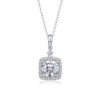 Innocent Mary Luxury Fashion Diamond Pendant Necklace Set With Mosan Diamond Silver Ornaments