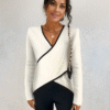 Ivory V-neck sweater