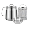 2-in-1 Stainless Steel Deep Frying Pot