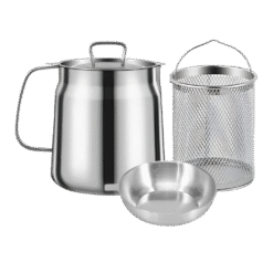 2-in-1 Stainless Steel Deep Frying Pot
