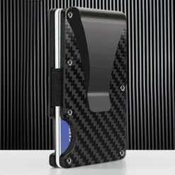 RFID Blocking Men's Carbon Fiber Metal Wallet