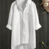 Women's White Linen Blouse