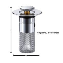 odor isolation pop up sink stopper dimension result