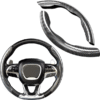 Universal Carbon Fiber Snap-on Steering Wheel Cover