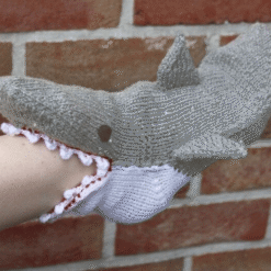 3D Knitted Crocodile Socks