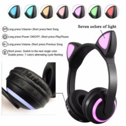Alternative view of Cat Glowing Bluetooth Headphones