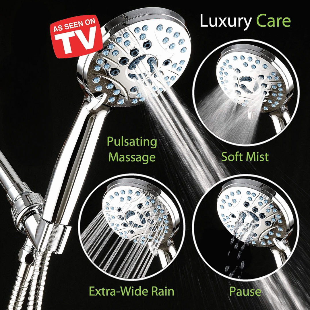 Adjustable Pressure Handheld Shower Head With A Hose - Image 6