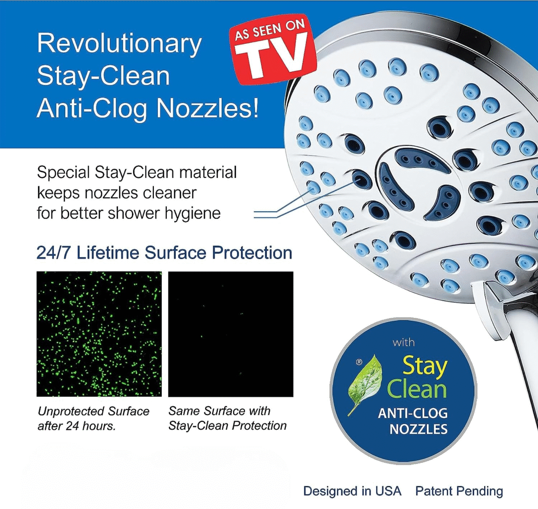 Adjustable Pressure Handheld Shower Head With A Hose - Image 2